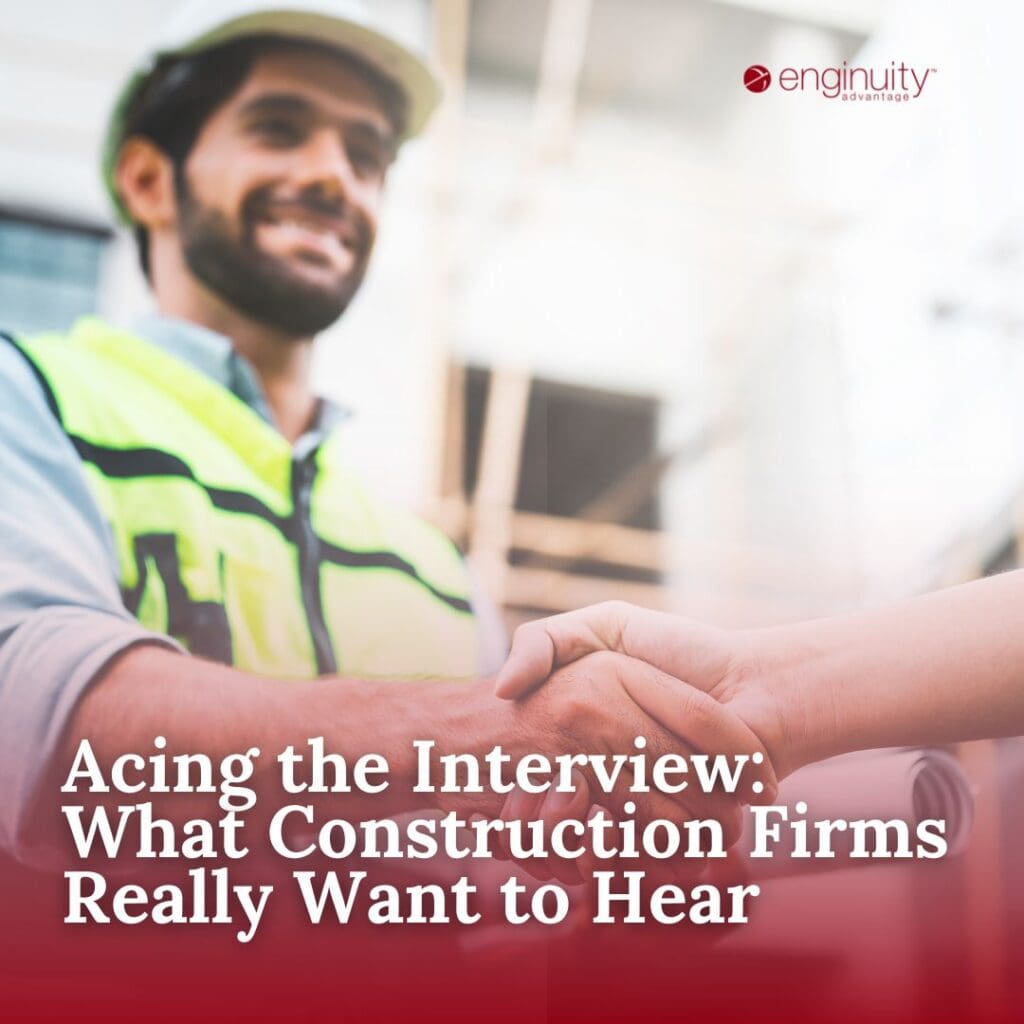 Acing the Interview What Construction Firms Really Want to Hear Acing the Interview: What Construction Firms Really Want to Hear